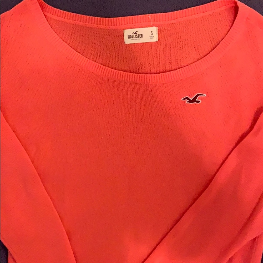 Coral crew sweater